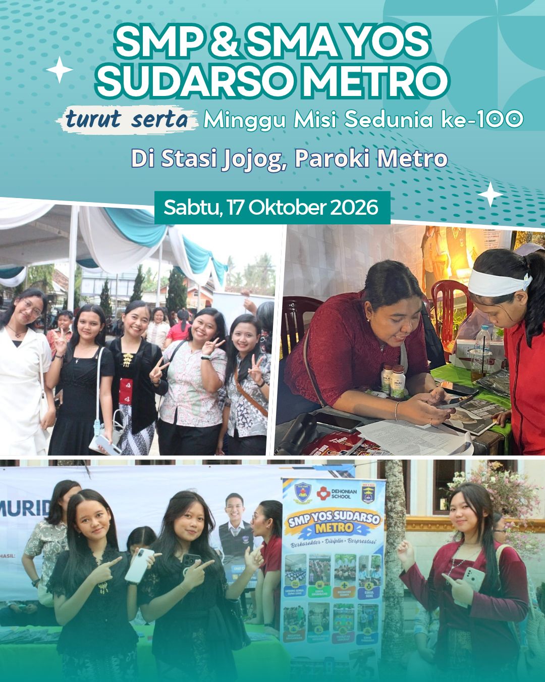 SMP dan SMA Yos Sudarso Metro Turut Semarakkan Perayaan Hari Misi Sedunia di Stasi Jojog